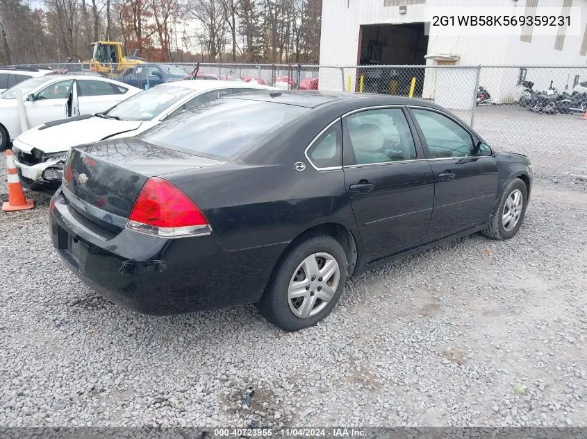 2006 Chevrolet Impala Ls VIN: 2G1WB58K569359231 Lot: 40723955