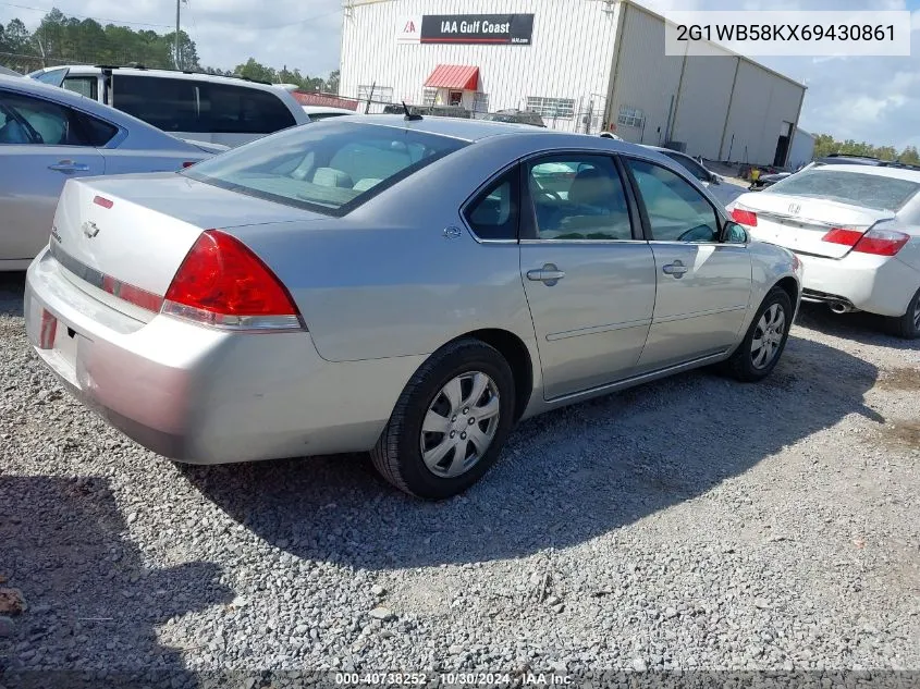 2006 Chevrolet Impala Ls VIN: 2G1WB58KX69430861 Lot: 40738252