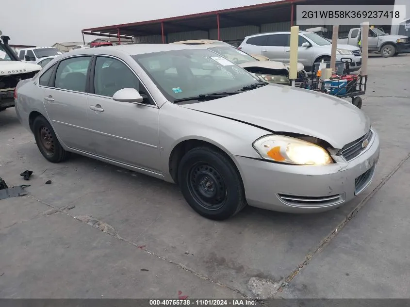 2006 Chevrolet Impala Ls VIN: 2G1WB58K369237418 Lot: 40755738