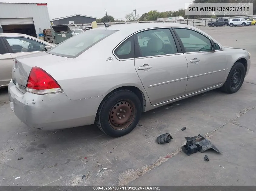 2G1WB58K369237418 2006 Chevrolet Impala Ls