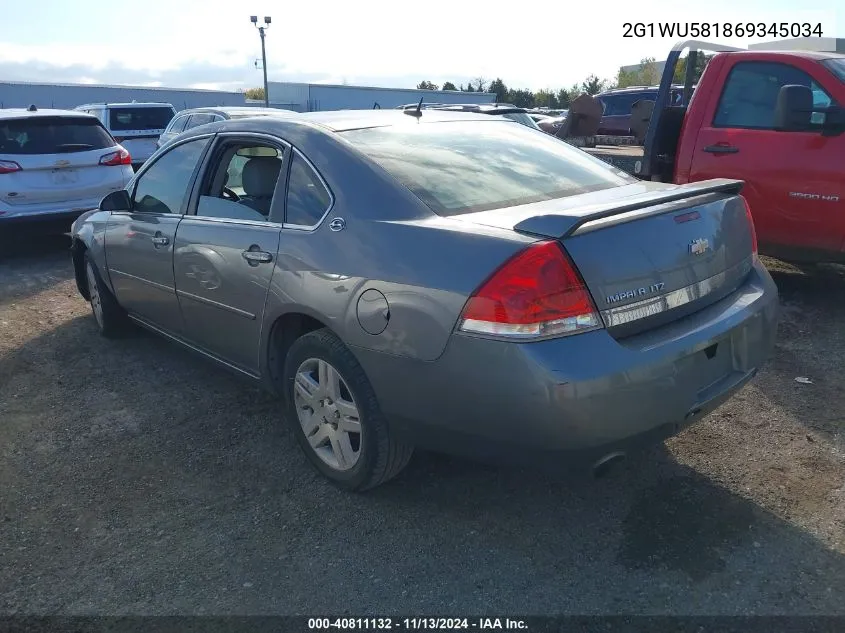 2G1WU581869345034 2006 Chevrolet Impala Ltz