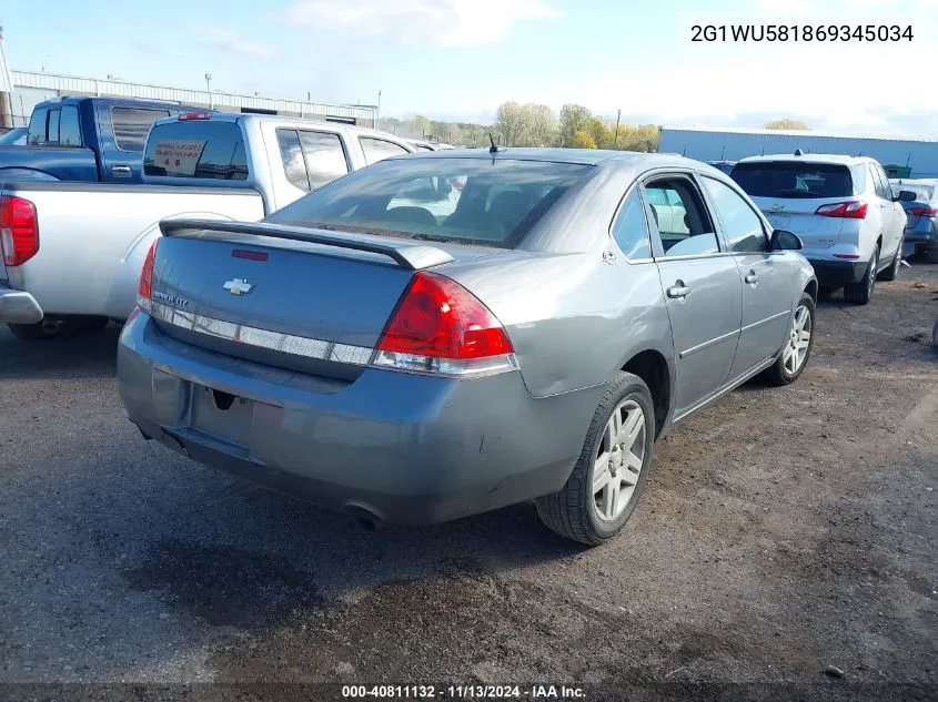 2G1WU581869345034 2006 Chevrolet Impala Ltz