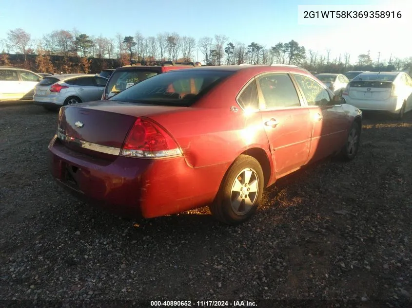 2006 Chevrolet Impala Lt VIN: 2G1WT58K369358916 Lot: 40890652