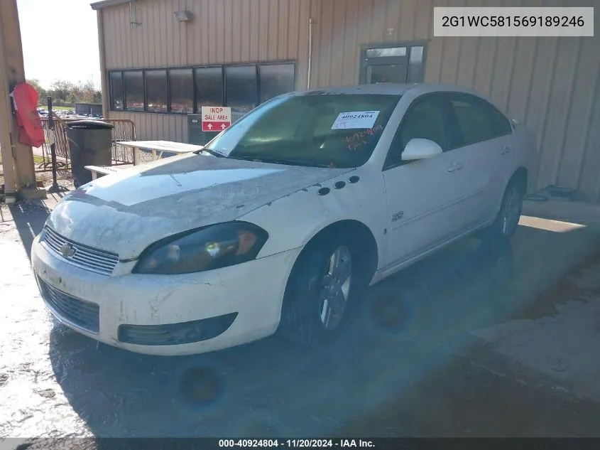 2006 Chevrolet Impala Lt VIN: 2G1WC581569189246 Lot: 40924804