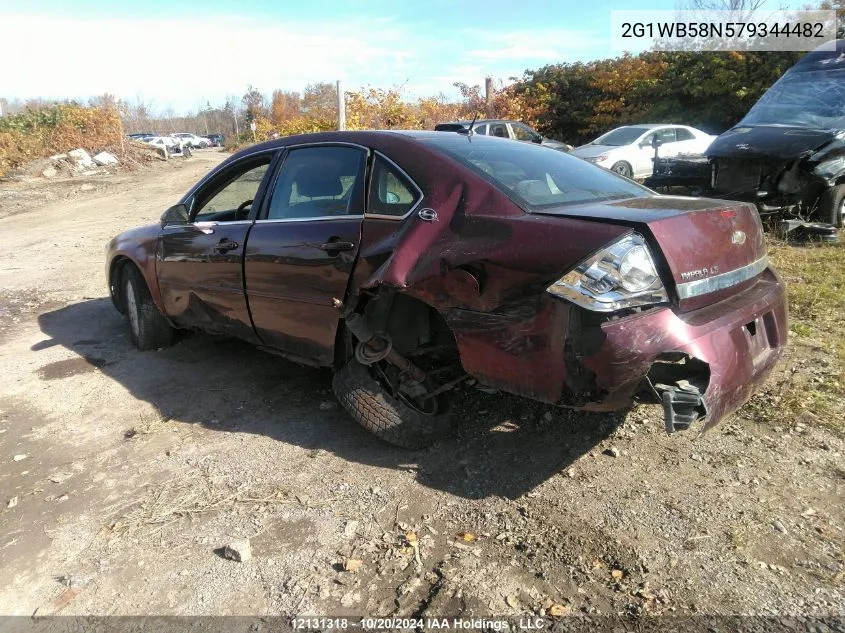 2007 Chevrolet Impala VIN: 2G1WB58N579344482 Lot: 12131318