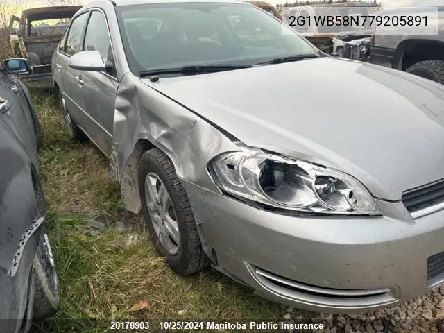 2007 Chevrolet Impala Ls V6 VIN: 2G1WB58N779205891 Lot: 20178903