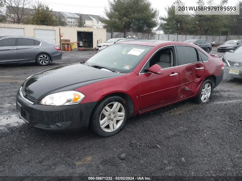 2007 Chevrolet Impala Ltz VIN: 2G1WU58R979189593 Lot: 38671232