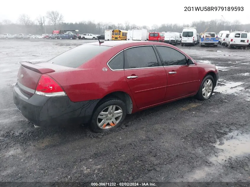 2007 Chevrolet Impala Ltz VIN: 2G1WU58R979189593 Lot: 38671232