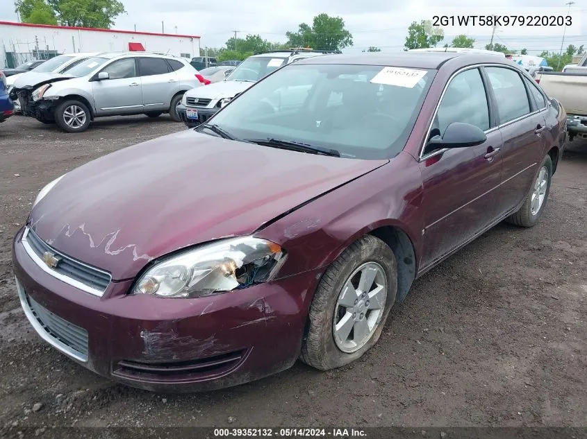 2007 Chevrolet Impala Lt VIN: 2G1WT58K979220203 Lot: 39352132