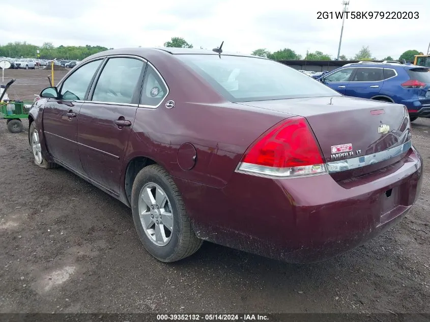 2007 Chevrolet Impala Lt VIN: 2G1WT58K979220203 Lot: 39352132