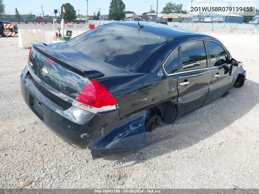 2007 Chevrolet Impala Ltz VIN: 2G1WU58R079139455 Lot: 39981186