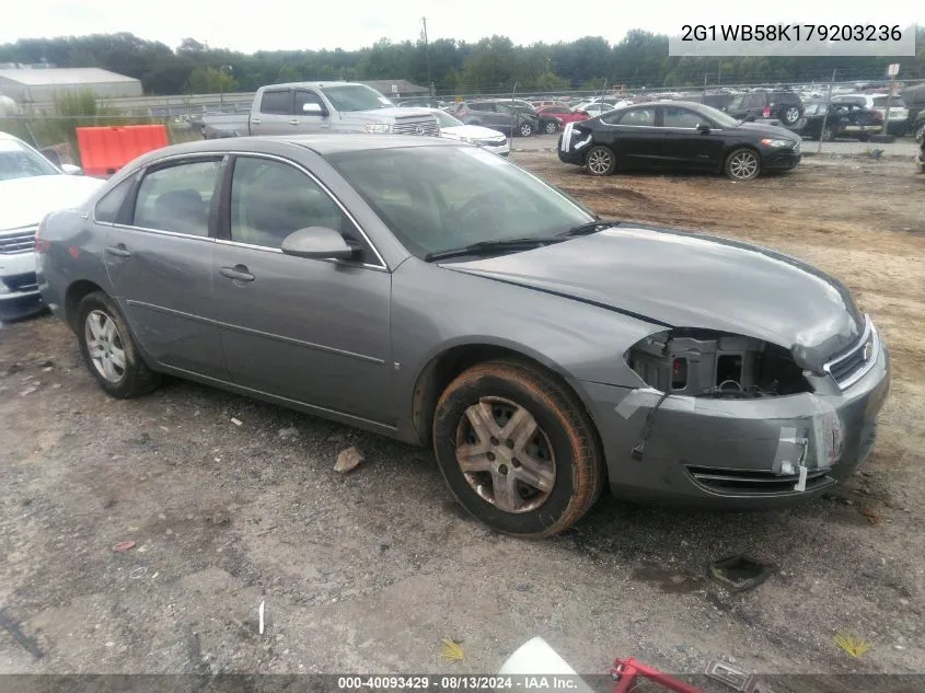 2007 Chevrolet Impala Ls VIN: 2G1WB58K179203236 Lot: 40093429