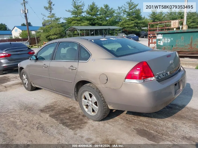 2007 Chevrolet Impala Lt VIN: 2G1WT58K079353495 Lot: 40094526