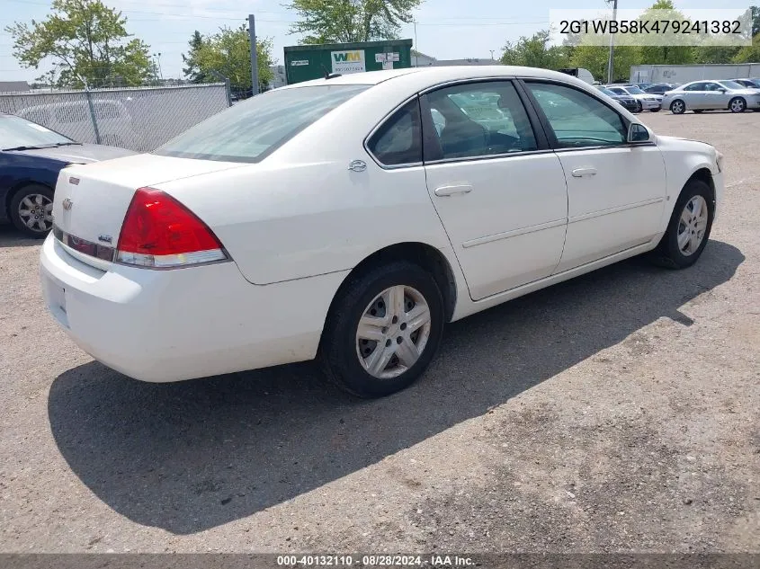 2007 Chevrolet Impala Ls VIN: 2G1WB58K479241382 Lot: 40132110