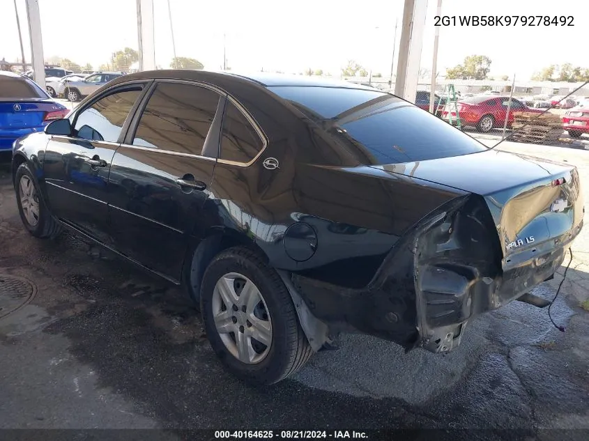 2007 Chevrolet Impala Ls VIN: 2G1WB58K979278492 Lot: 40164625