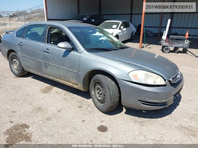 2007 Chevrolet Impala Ls VIN: 2G1WB58K879350931 Lot: 40280004