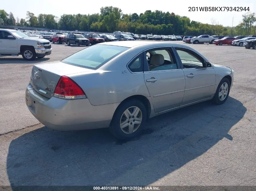 2007 Chevrolet Impala Ls VIN: 2G1WB58KX79342944 Lot: 40313891