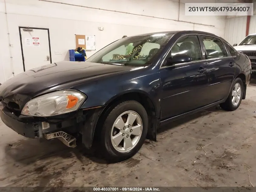 2007 Chevrolet Impala Lt VIN: 2G1WT58K479344007 Lot: 40337001