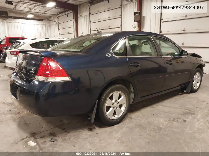 2007 Chevrolet Impala Lt VIN: 2G1WT58K479344007 Lot: 40337001