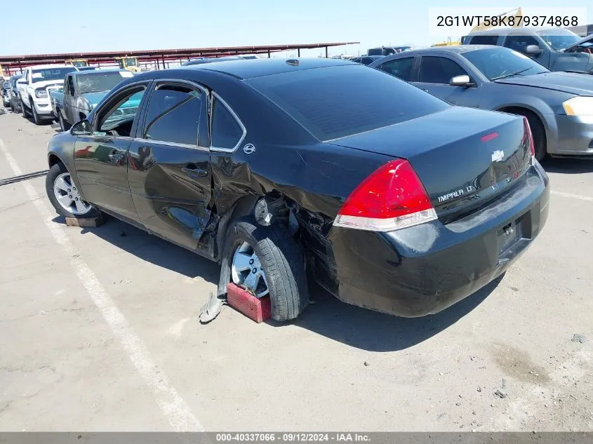 2007 Chevrolet Impala Lt VIN: 2G1WT58K879374868 Lot: 40337066