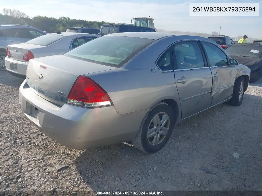 2007 Chevrolet Impala Ls VIN: 2G1WB58KX79375894 Lot: 40337424