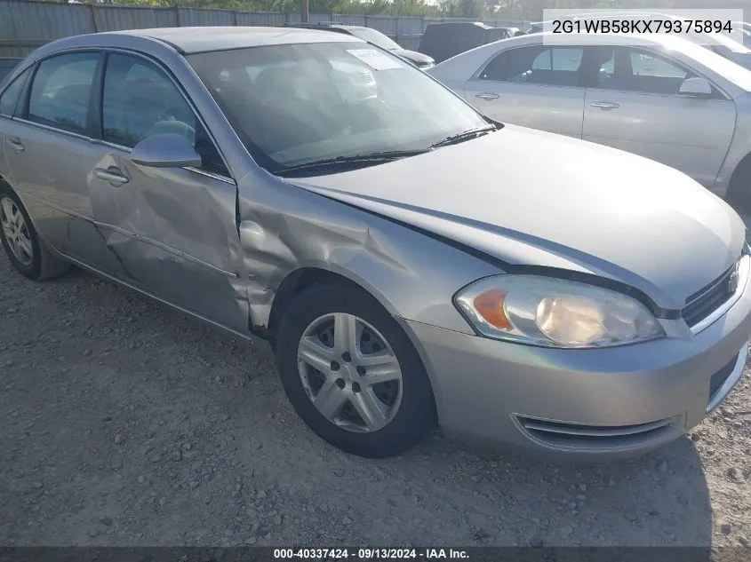 2007 Chevrolet Impala Ls VIN: 2G1WB58KX79375894 Lot: 40337424