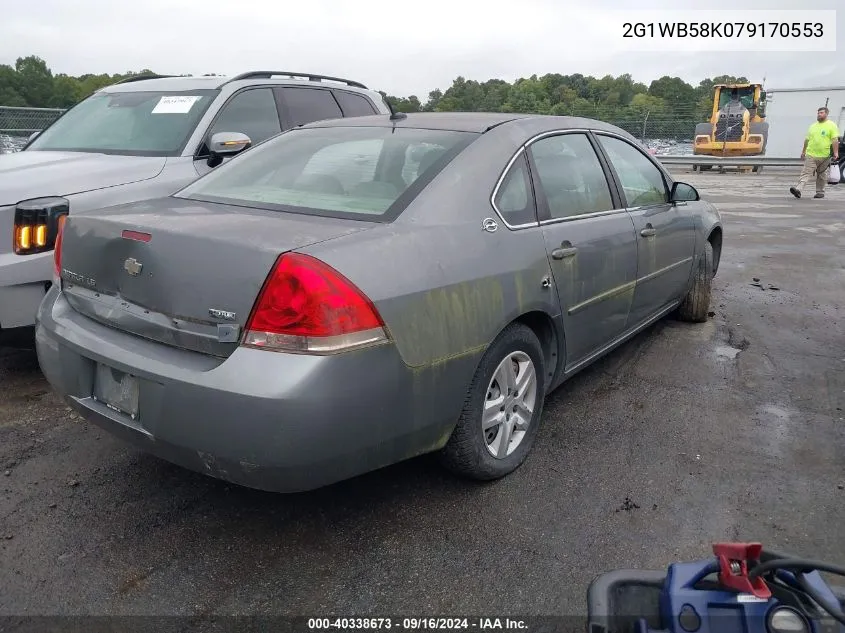 2007 Chevrolet Impala Ls VIN: 2G1WB58K079170553 Lot: 40338673