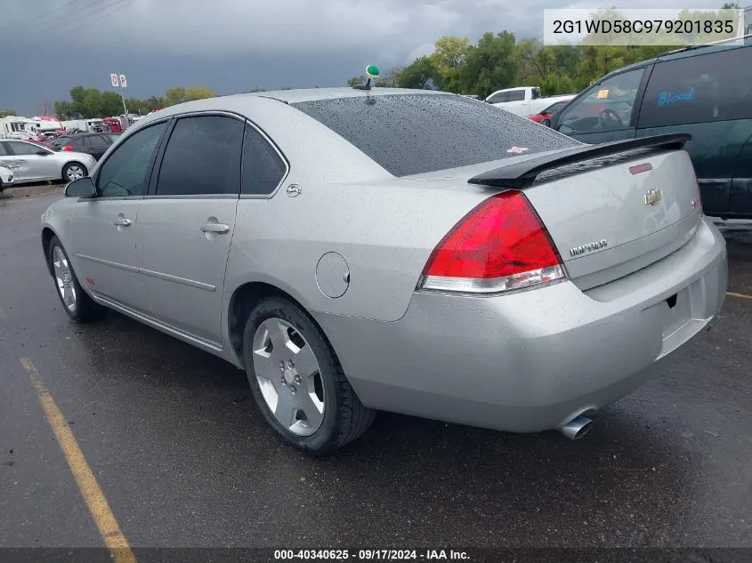 2007 Chevrolet Impala Ss VIN: 2G1WD58C979201835 Lot: 40340625