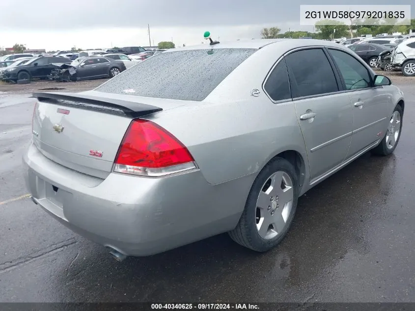 2007 Chevrolet Impala Ss VIN: 2G1WD58C979201835 Lot: 40340625