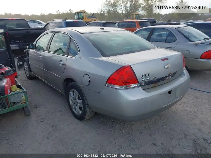 2007 Chevrolet Impala Ls VIN: 2G1WB58N779253407 Lot: 40348832