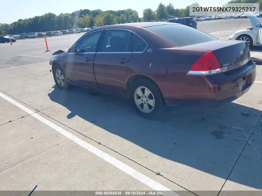 2007 Chevrolet Impala Lt VIN: 2G1WT55NX79325217 Lot: 40355538