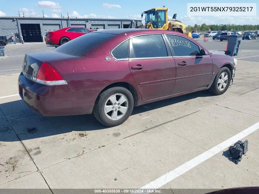 2007 Chevrolet Impala Lt VIN: 2G1WT55NX79325217 Lot: 40355538