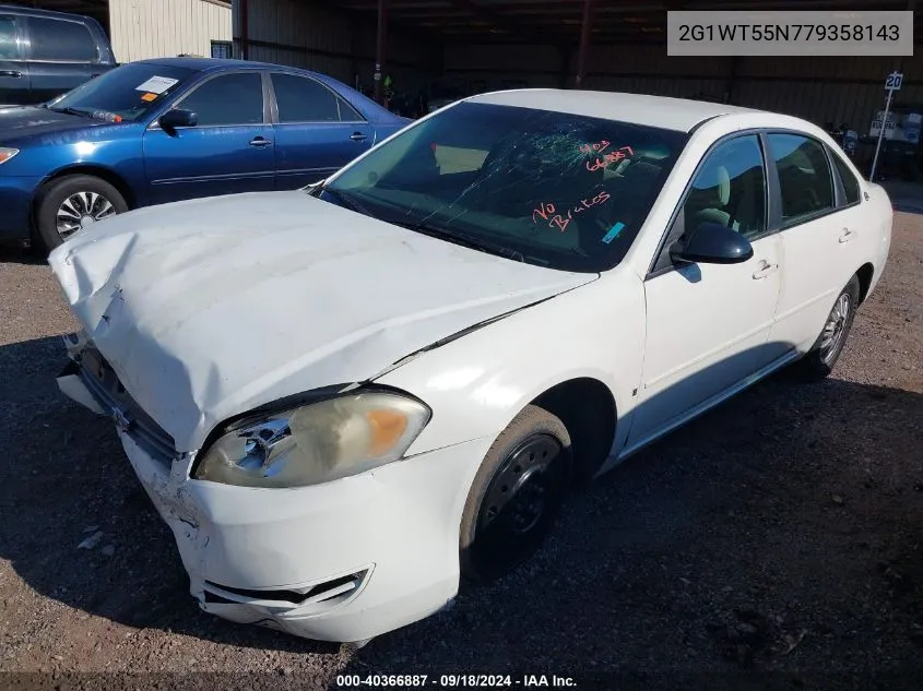 2007 Chevrolet Impala Lt VIN: 2G1WT55N779358143 Lot: 40366887