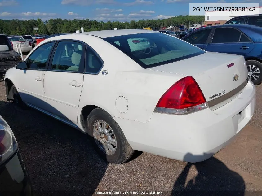 2007 Chevrolet Impala Lt VIN: 2G1WT55N779358143 Lot: 40366887