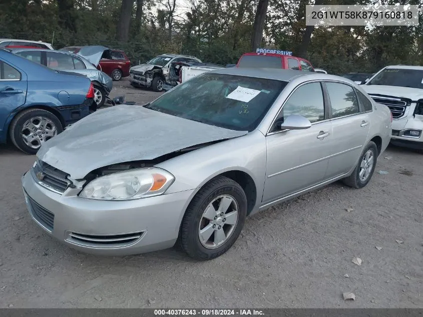 2007 Chevrolet Impala Lt VIN: 2G1WT58K879160818 Lot: 40376243