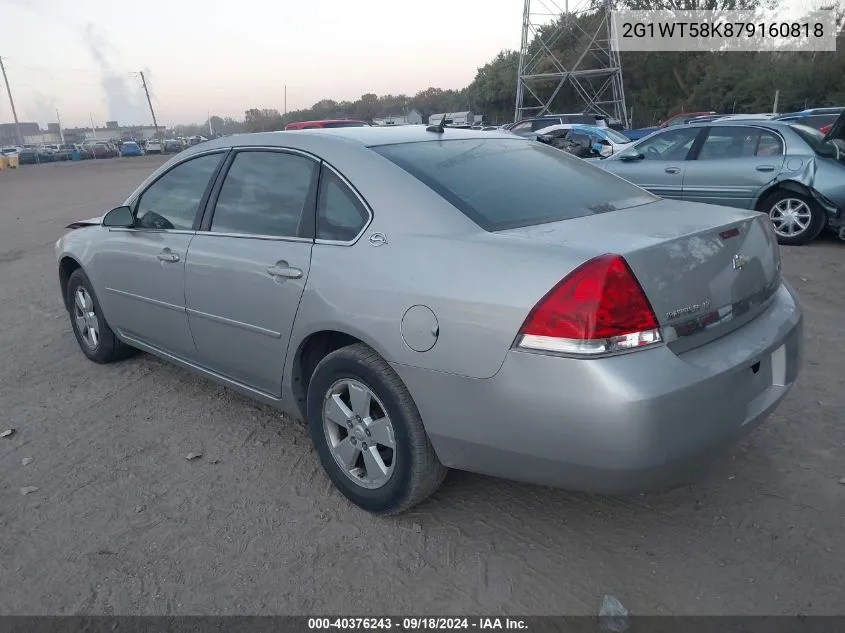 2007 Chevrolet Impala Lt VIN: 2G1WT58K879160818 Lot: 40376243