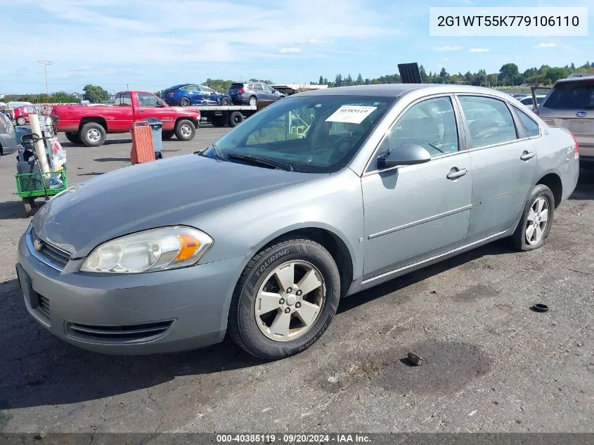 2007 Chevrolet Impala Lt VIN: 2G1WT55K779106110 Lot: 40385119