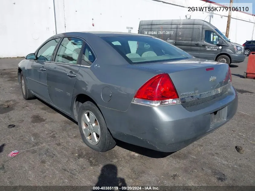 2007 Chevrolet Impala Lt VIN: 2G1WT55K779106110 Lot: 40385119