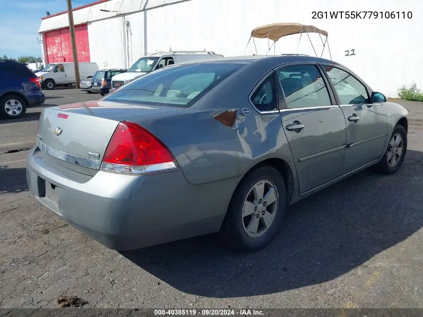 2007 Chevrolet Impala Lt VIN: 2G1WT55K779106110 Lot: 40385119