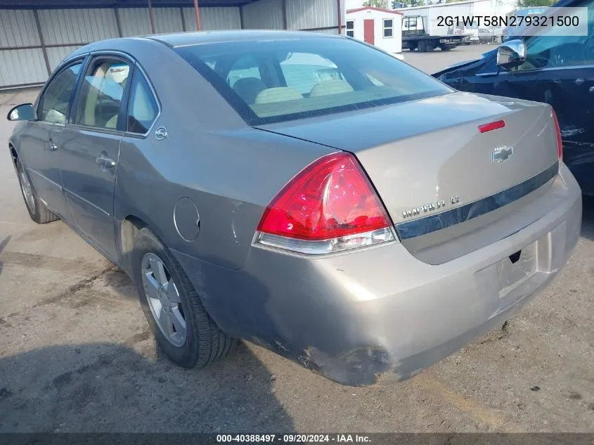 2G1WT58N279321500 2007 Chevrolet Impala Lt