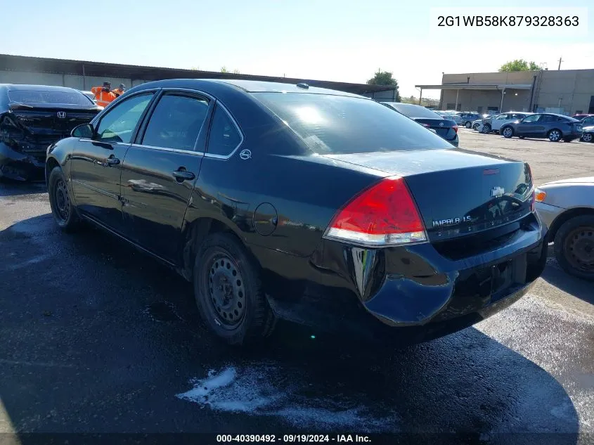 2007 Chevrolet Impala Ls VIN: 2G1WB58K879328363 Lot: 40390492