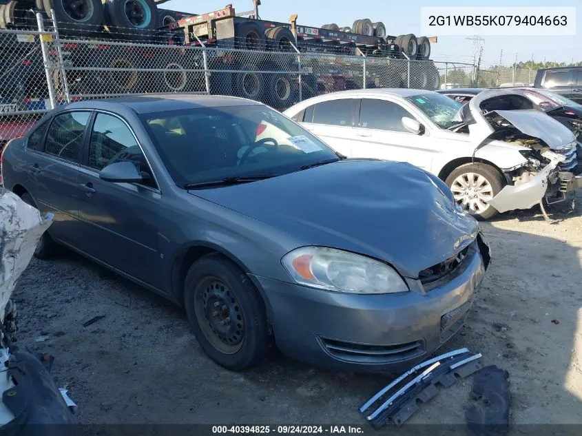 2G1WB55K079404663 2007 Chevrolet Impala Ls