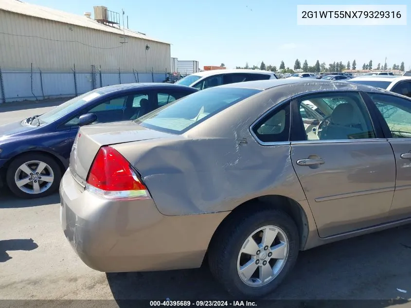 2007 Chevrolet Impala Lt VIN: 2G1WT55NX79329316 Lot: 40395689