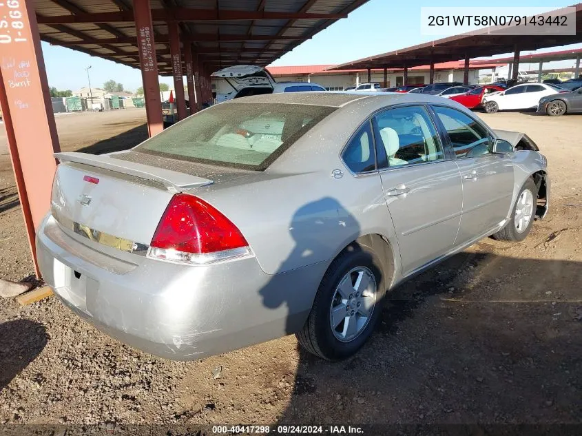 2007 Chevrolet Impala Lt VIN: 2G1WT58N079143442 Lot: 40417298