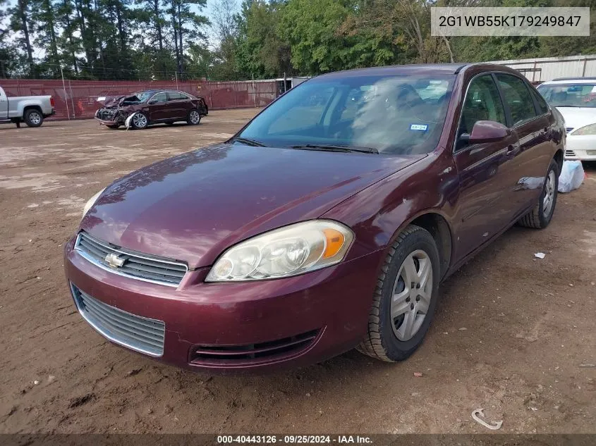 2007 Chevrolet Impala Ls VIN: 2G1WB55K179249847 Lot: 40443126