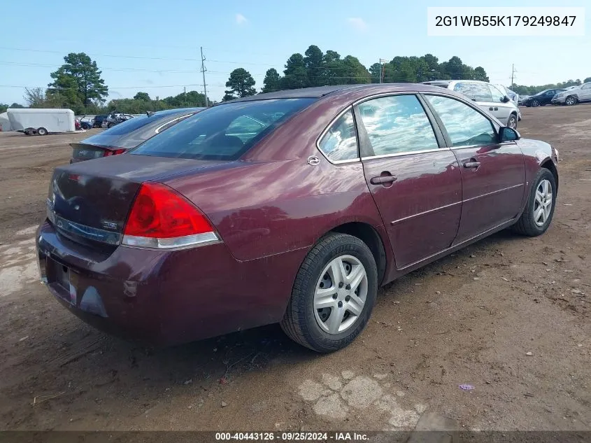 2007 Chevrolet Impala Ls VIN: 2G1WB55K179249847 Lot: 40443126