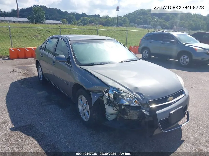 2007 Chevrolet Impala Lt VIN: 2G1WT58KX79408728 Lot: 40447238