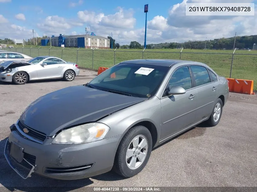 2007 Chevrolet Impala Lt VIN: 2G1WT58KX79408728 Lot: 40447238