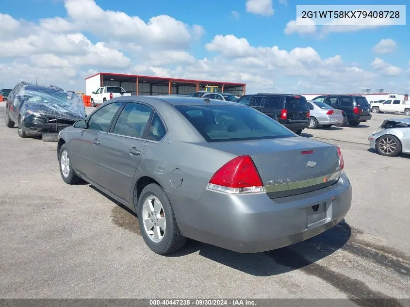 2007 Chevrolet Impala Lt VIN: 2G1WT58KX79408728 Lot: 40447238