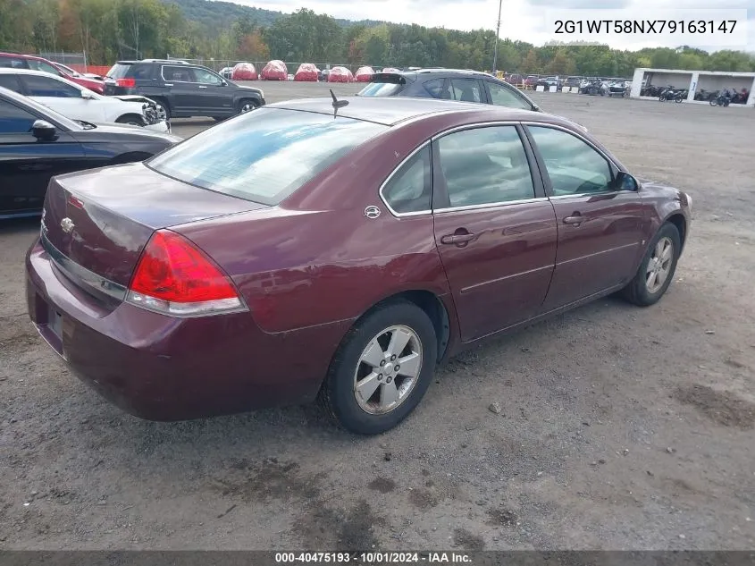 2007 Chevrolet Impala Lt VIN: 2G1WT58NX79163147 Lot: 40475193